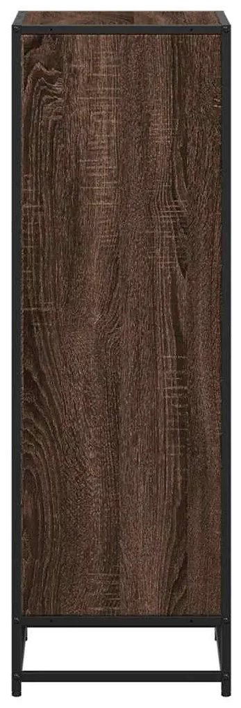 barna tölgyszínű szerelt fa könyvszekrény 40x35x107,5 cm