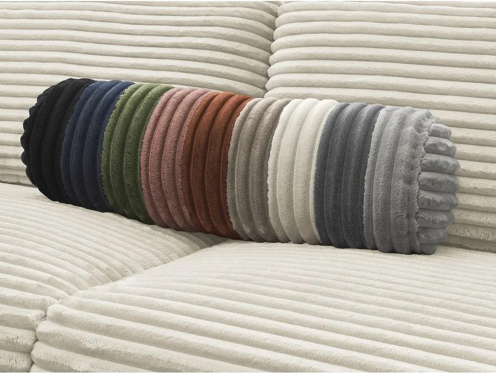 Bézs kordbársony kanapé mindennapos alvásra-kinyitható 220 cm Hugo – Bobochic Paris