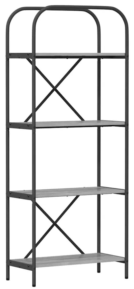 Könyvespolc Szürke sonoma 60 x 30 x 146 cm Faanyag