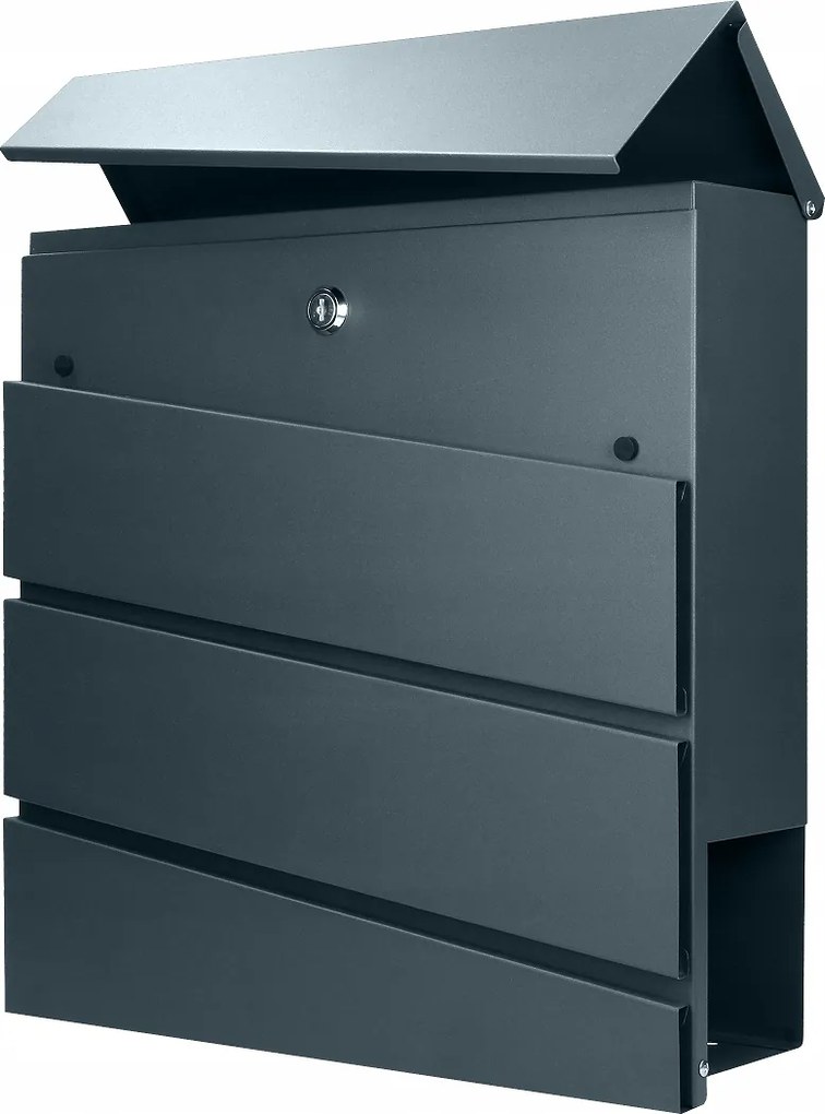 Postaláda újságtartóval Orno szürke
