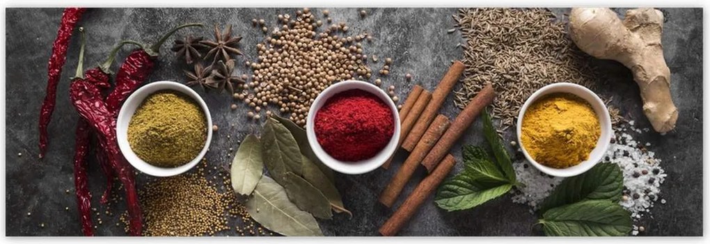 Poszterek 200x66 Fűszer triptichon Hot