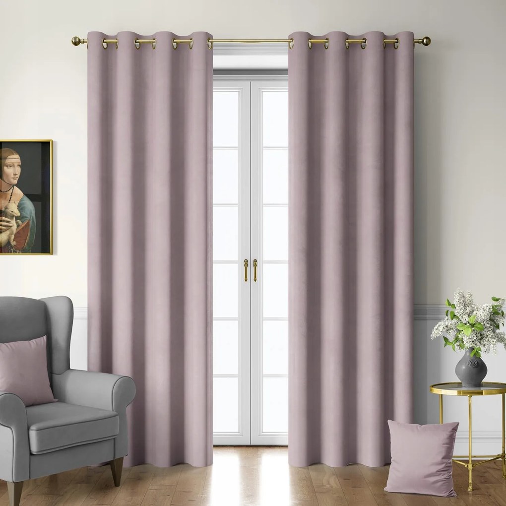 Függöny, Függöny Átvezető Velúr 140X290 Rózsaszín