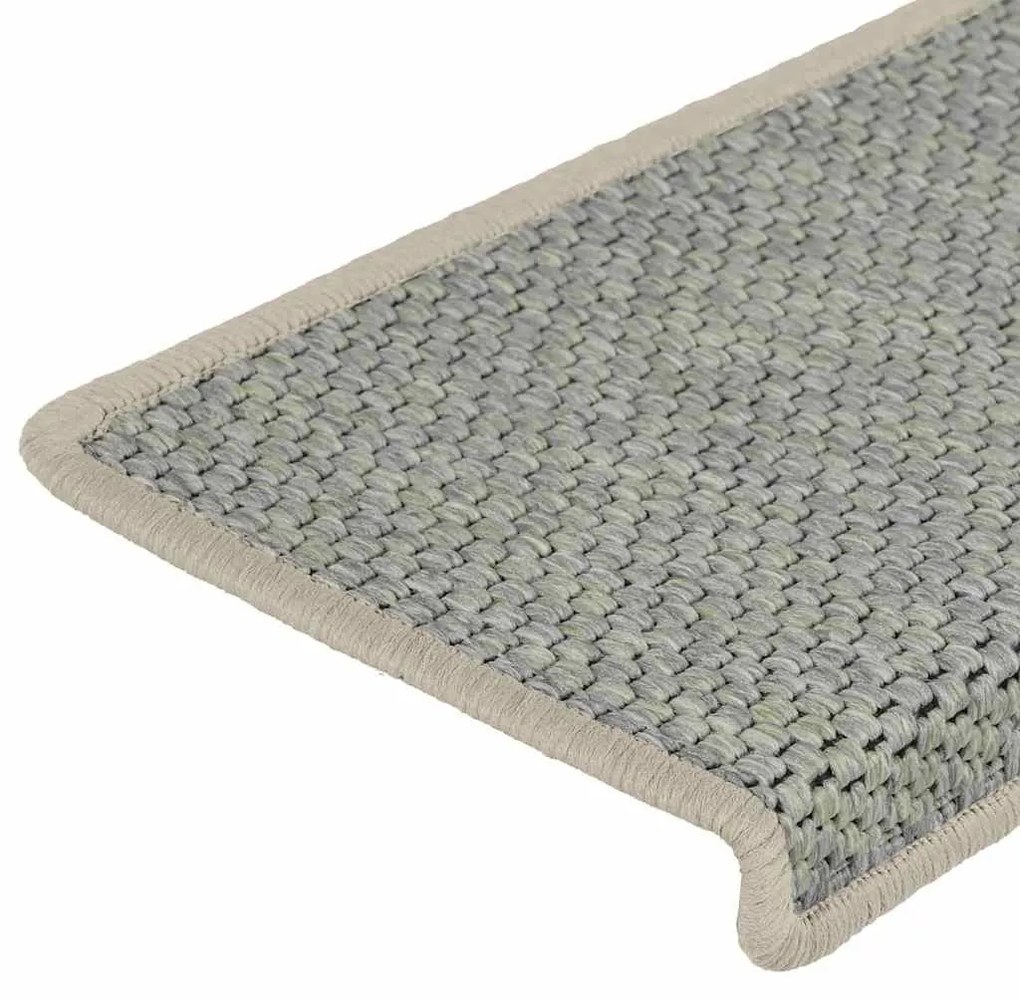 30 db zöld lépcsőszőnyegek öntapadós szizál kinézetű 65x21x4 cm