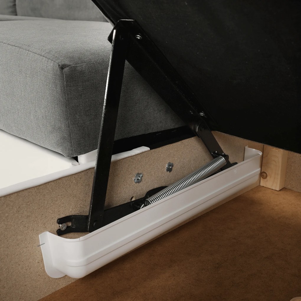 Kissarok, textilbőr fehér/szövet szürke, jobbos, SANTIAGO