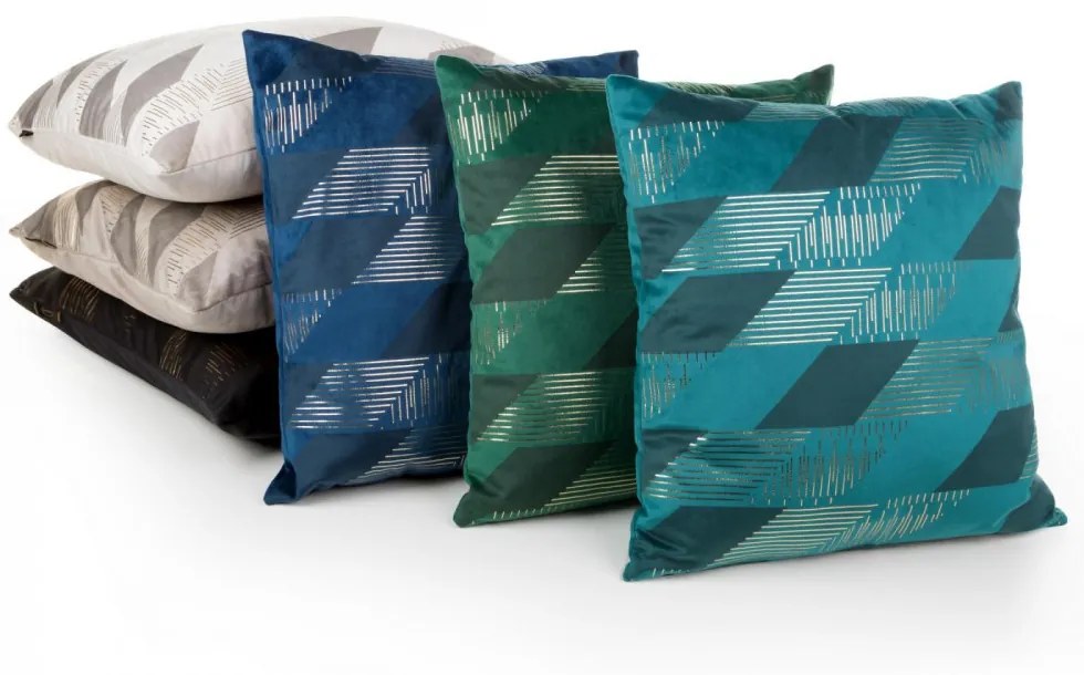 Díszpárnahuzat 45x45 türkiz, bársony