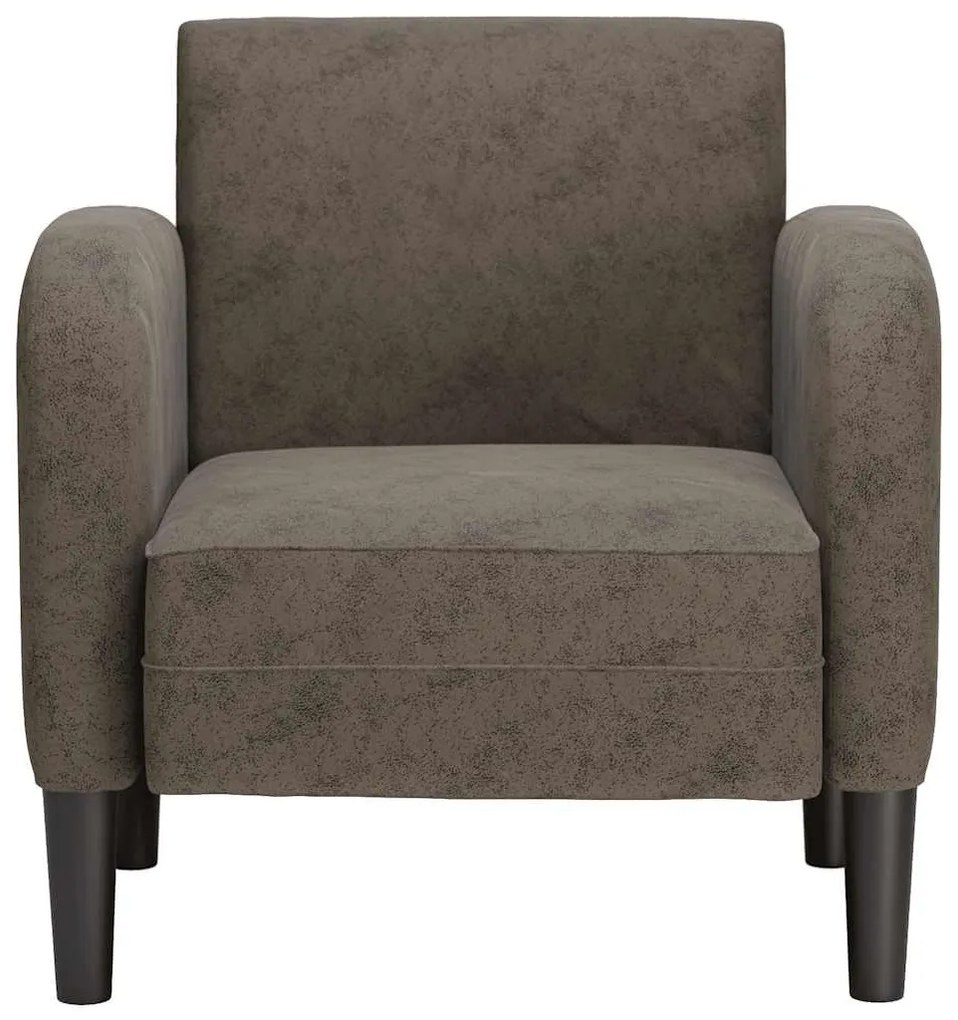 sötétszürke műbőr kanapé szék karfával 54 cm