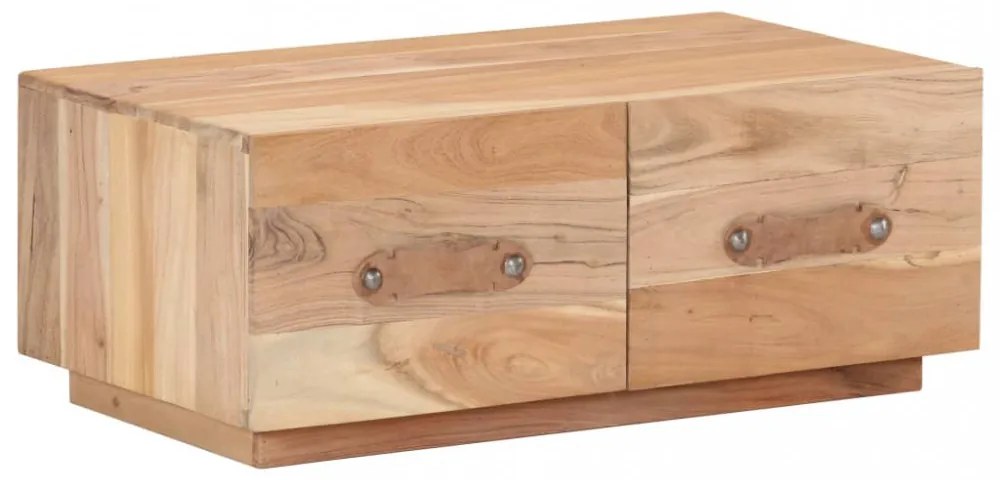 tömör újrahasznosított fa dohányzóasztal 90 x 50 x 35 cm