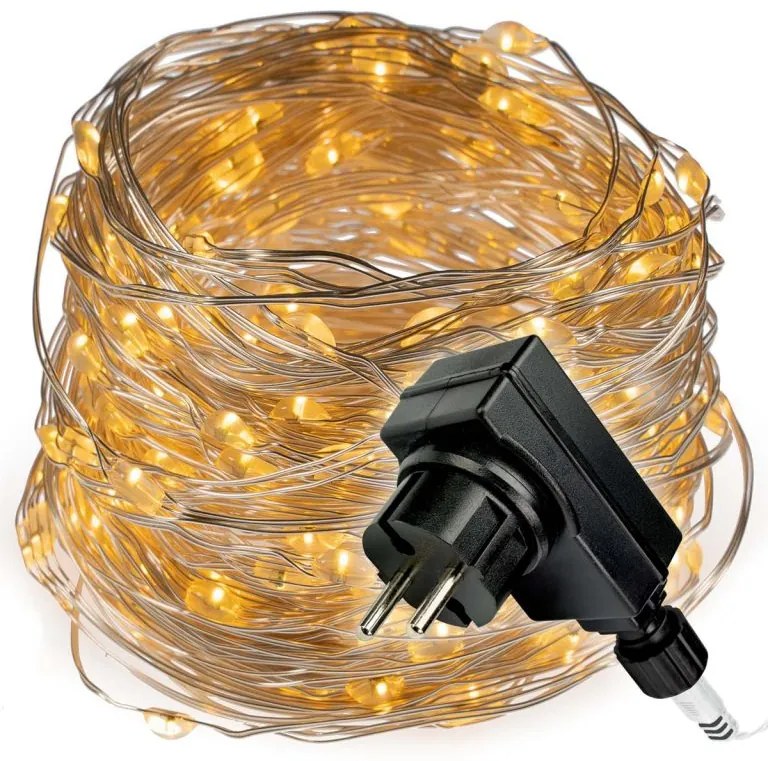 NEXOS Fényfüzér 200 LED Meleg fehér 20 m + időzítő
