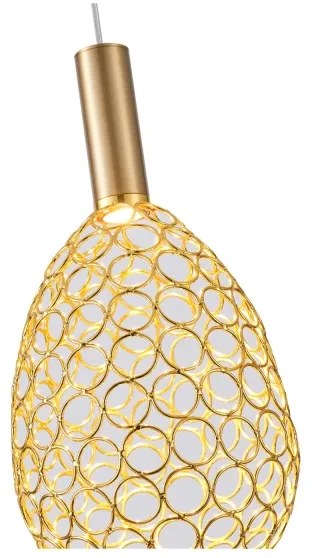 LED Csillár zsinóron LED/6,3W/230V 3000K arany átm. 14 cm