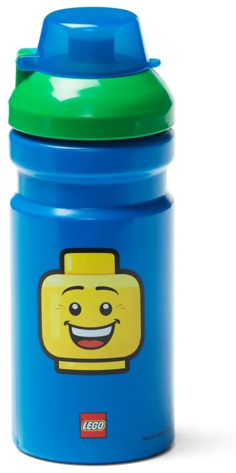 Iconic kék kulacs zöld kupakkal, 390 ml - LEGO®