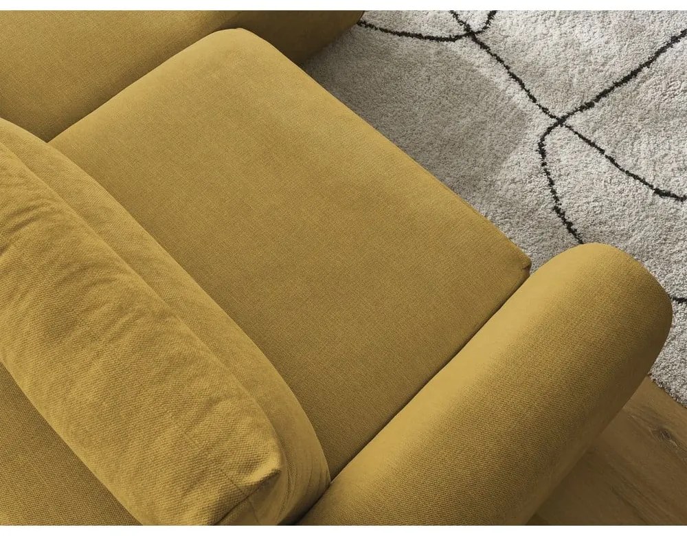 Okkersárga sarokkanapé Aden – Bobochic Paris