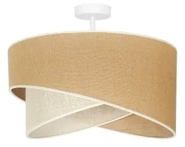 Duolla - Felületre szerelhető csillár YUTE CELLO 1xE27/15W/230V átm. 45 cm barna/szürke