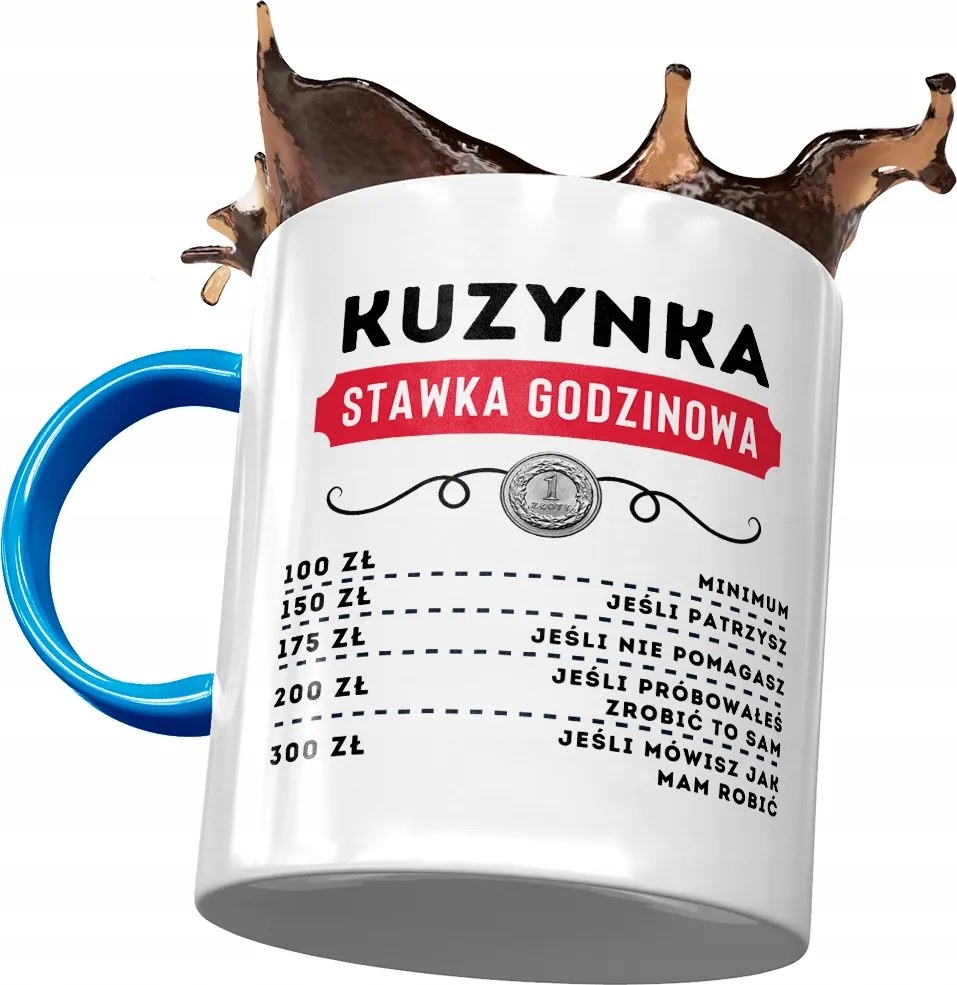 Kék Bögre Unokatestvérnek Születésnapra Ajándék Nyomtatott Fotóval