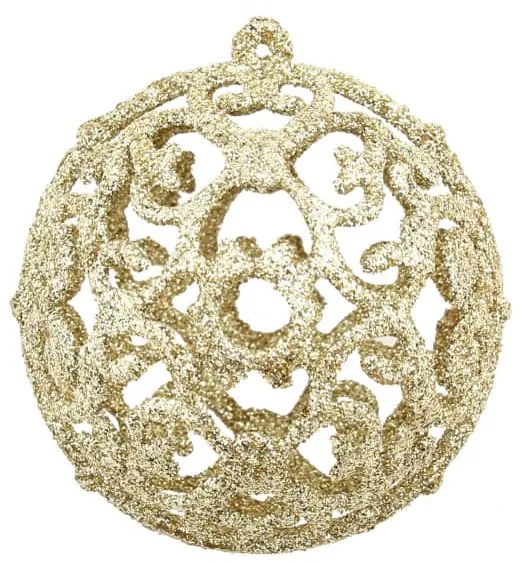 100 darabos aranyszínű karácsonyi gömb készlet 3/4/6 cm