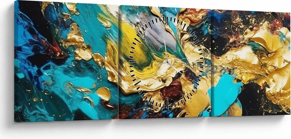 Kép - Texturált olajfestmény (órával) (90x30 cm)