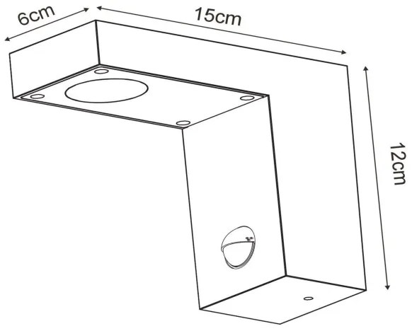 Lucide 28850/24/30 - LED Kültéri lámpa érzékelővel TEXAS LED/7W/230V IP54