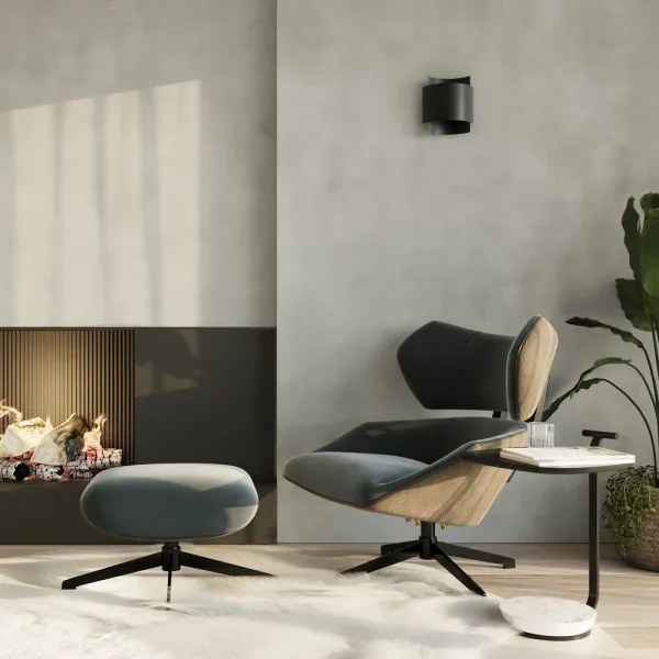 Fali lámpa IMPACT 1xG9/40W/230V fekete