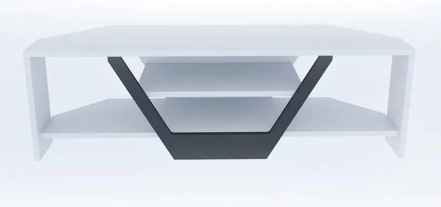 TV szekrény Sares - White, Black