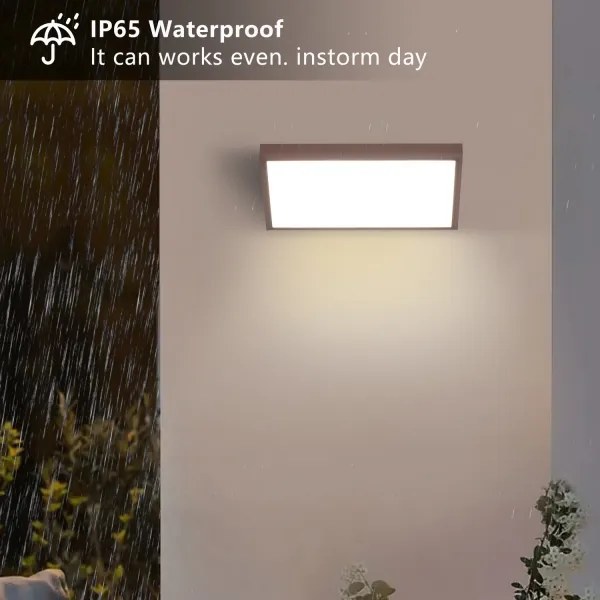 Brilagi - LED RGBW kültéri fali lámpa TRIANGLE 1xE27/9W/230V barna IP65