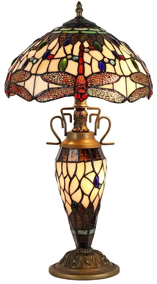 Prezent Prezent 1710 - Asztali lámpa TIFFANY 2xE27/60W + 1xE14/7W/230V 1710