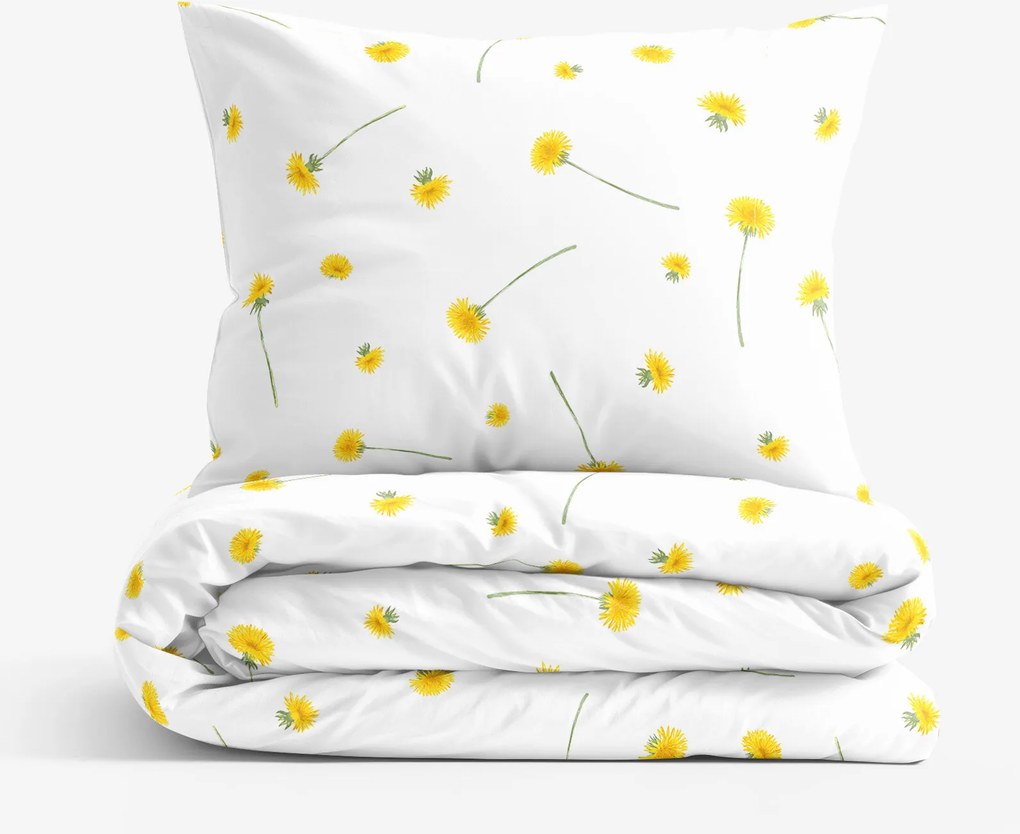 Goldea pamut ágyneműhuzat - pitypangok 140 x 200 és 70 x 90 cm