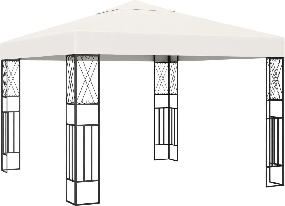 vidaXL krémszínű pavilon 3 x 3 m