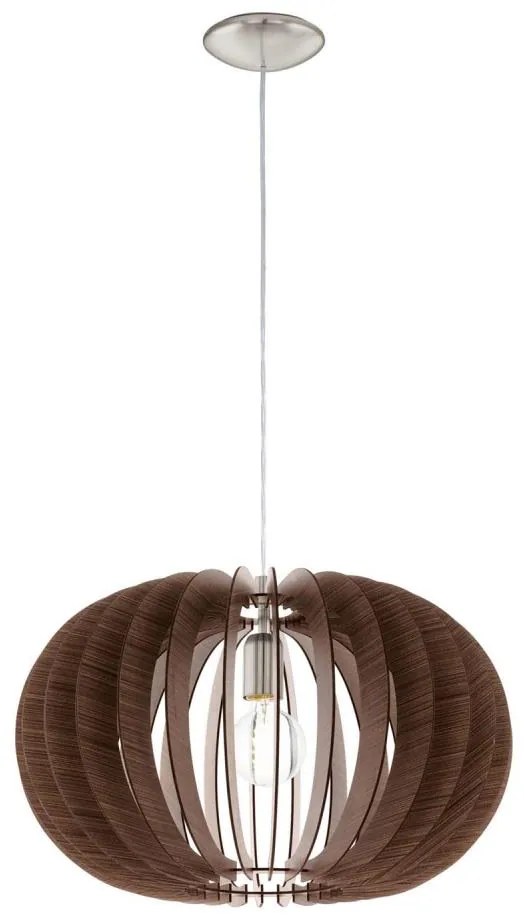 Eglo 95025 - Csillár zsinóron STELLATO 1xE27/60W/230V barna