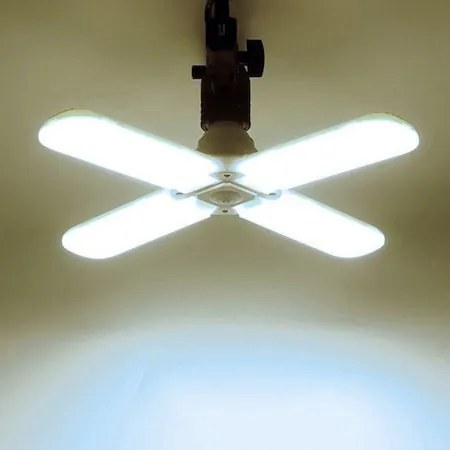 Erős Ventilátor formájú, kinyitható E27 LED lámpa / állítható vetítési szöggel 75 W