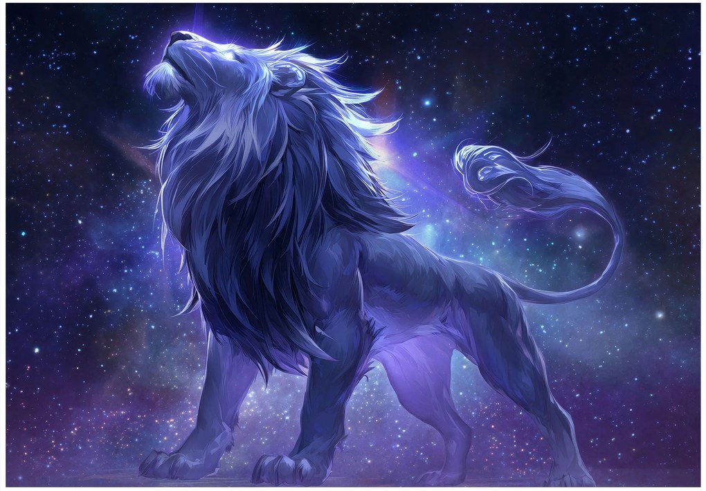 Fotótapéta Gyerekeknek Oroszlán Állatok Csillagok Kozmosz Gyerek Tapéta 400x280