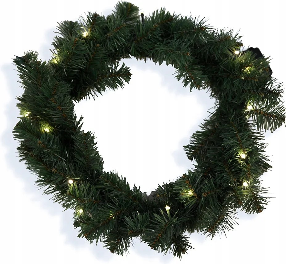 Koszorú karácsonyi dísz Karácsonyfa Led zöld 45cm