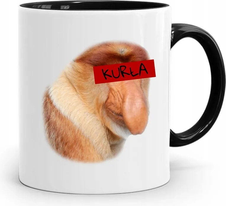 Bögre Fekete Vicces Hordozó Janusz Tyúk Ajándék fényképes nyomtatással