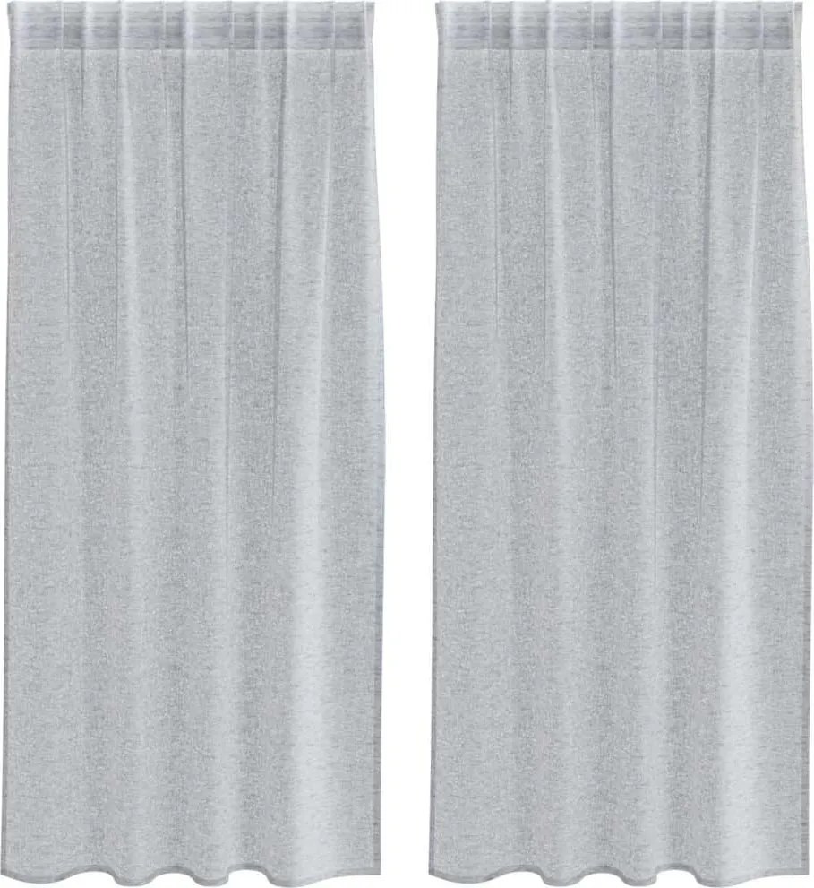 vidaXL Voile Függöny 2 pcs Sötétszürke 175 x 140 cm Poliészter