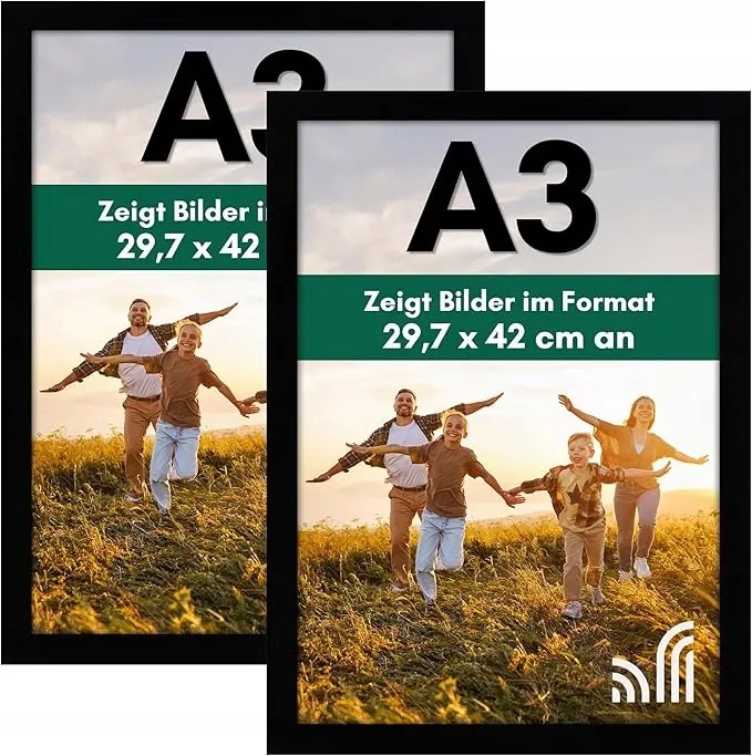 Americanflat A3 képkeret fekete színben