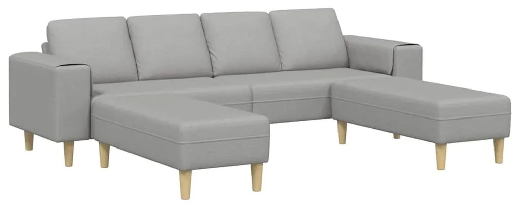 Kanapé Szett 3 pcs Felhős szürke szövet