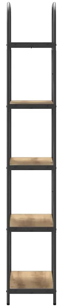 Könyvespolc kézműves tölgy 60 x 30 x 183 cm Faanyag