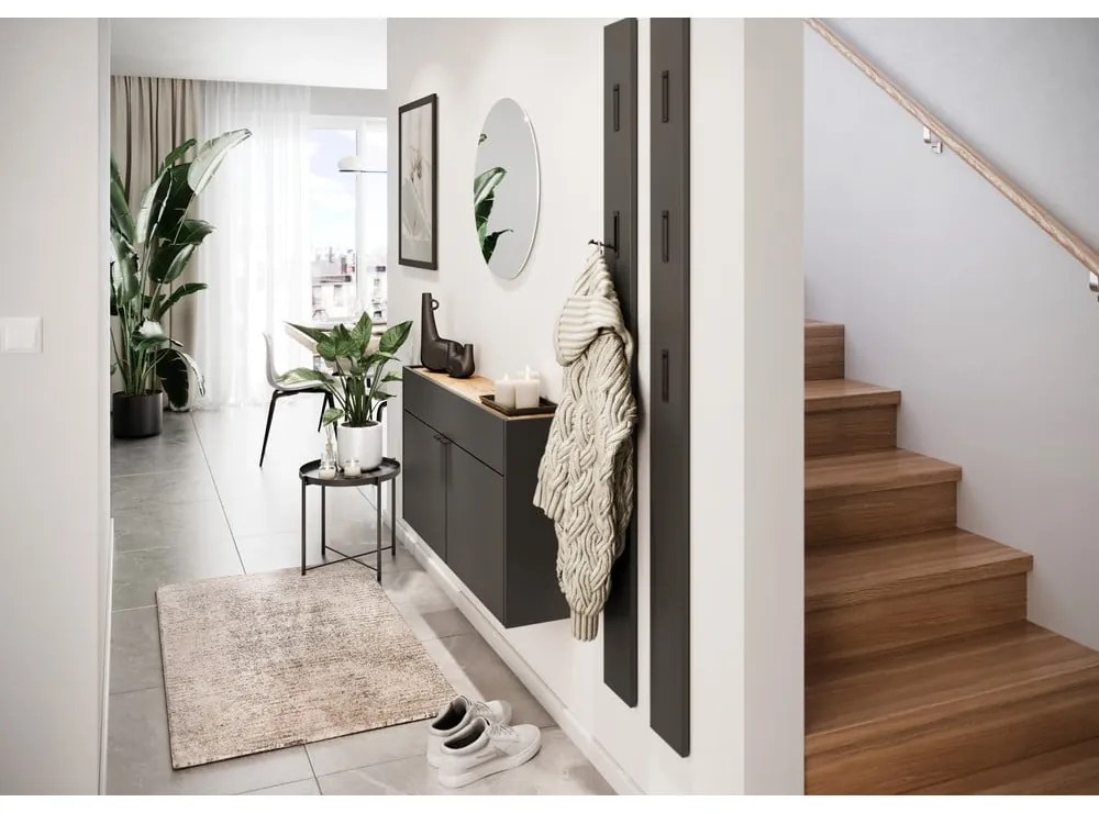 Antracitszürke szekrény 110x57x22 cm Ameca – Germania