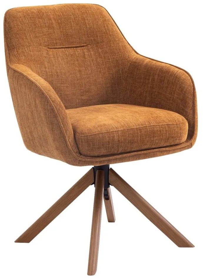 Narancssárga kárpitozott étkezőfotel szett 2 db-os Avola – Unique Furniture