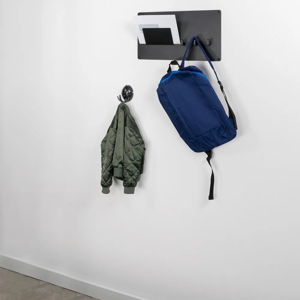 Fekete fali műanyag akasztó Tick – Spinder Design