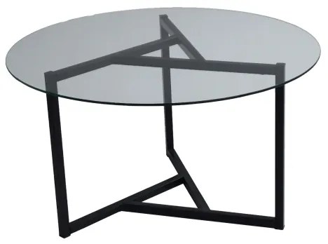 Kávésasztal TRIO 42x75 cm átlátszó/fekete