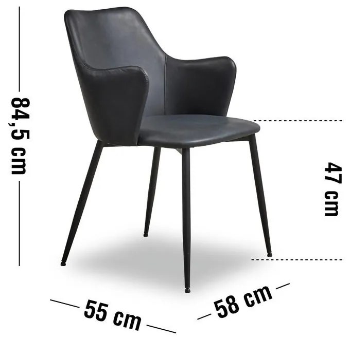 Skylar design karfás szék