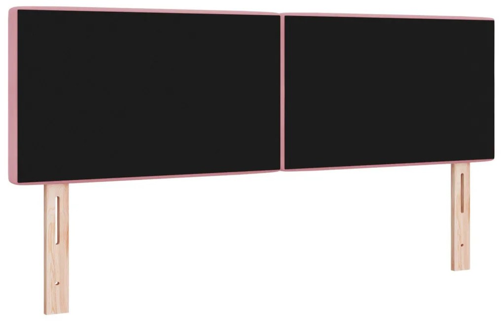 Fejtámla Kristálygombos Rózsaszín 140 cm Velúr