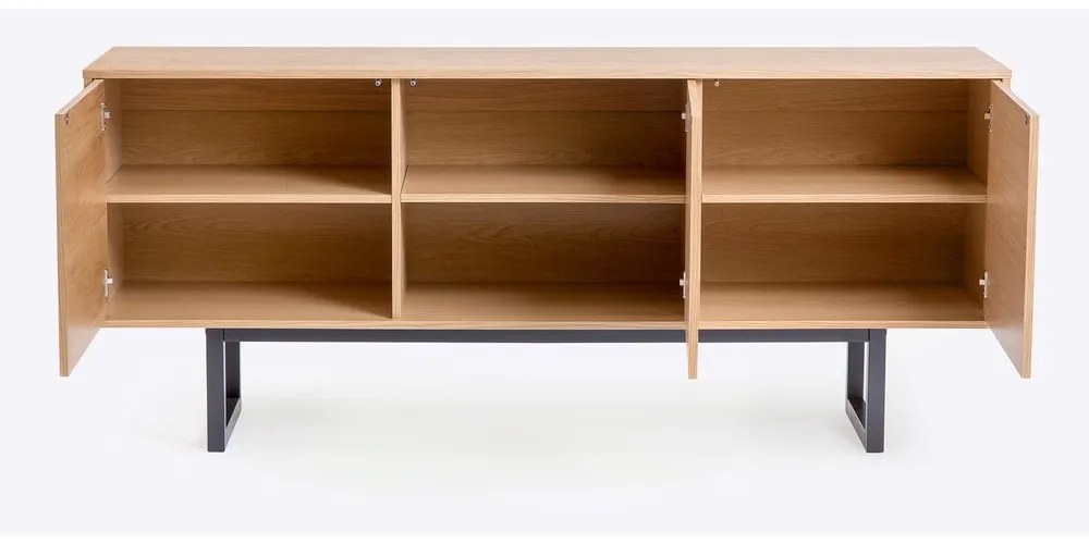 Camden Herringbone komód tölgy dekorral, 175 x 75 cm - Woodman