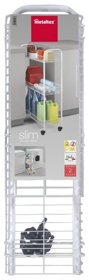 Laundry háromszintes fürdőszobai állvány, 23 x 84 cm - Metaltex