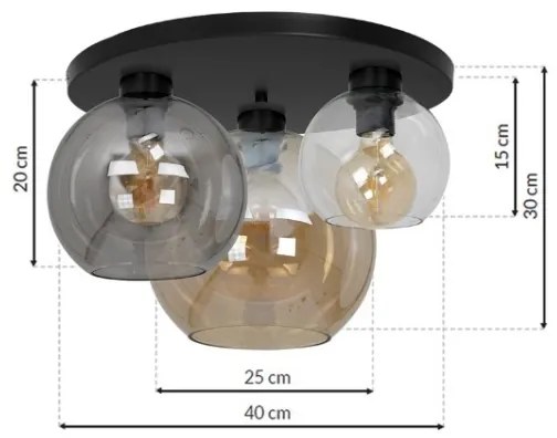 Mennyezeti lámpa SOFIA 3xE27/60W/230V mix
