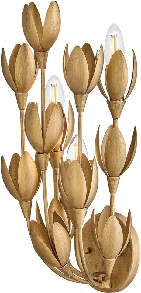 Quintiesse Flora QN-FLORA-3W-GD Fali lámpa 3x40W/E14 IP20