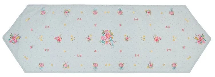 Vintage rózsás pamut asztali futó 50*160 cm Cheerful Roses