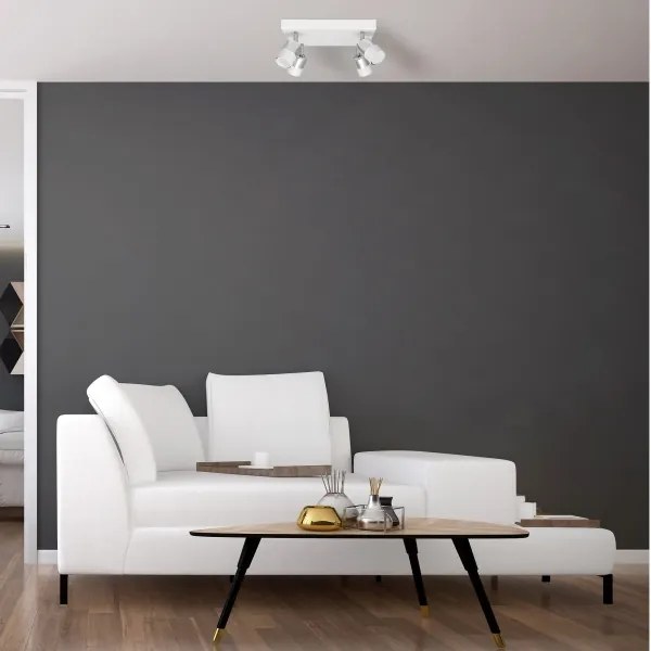 LED Spotlámpa TUBSSON 4xGU10/4,8W/230V fehér/fényes króm