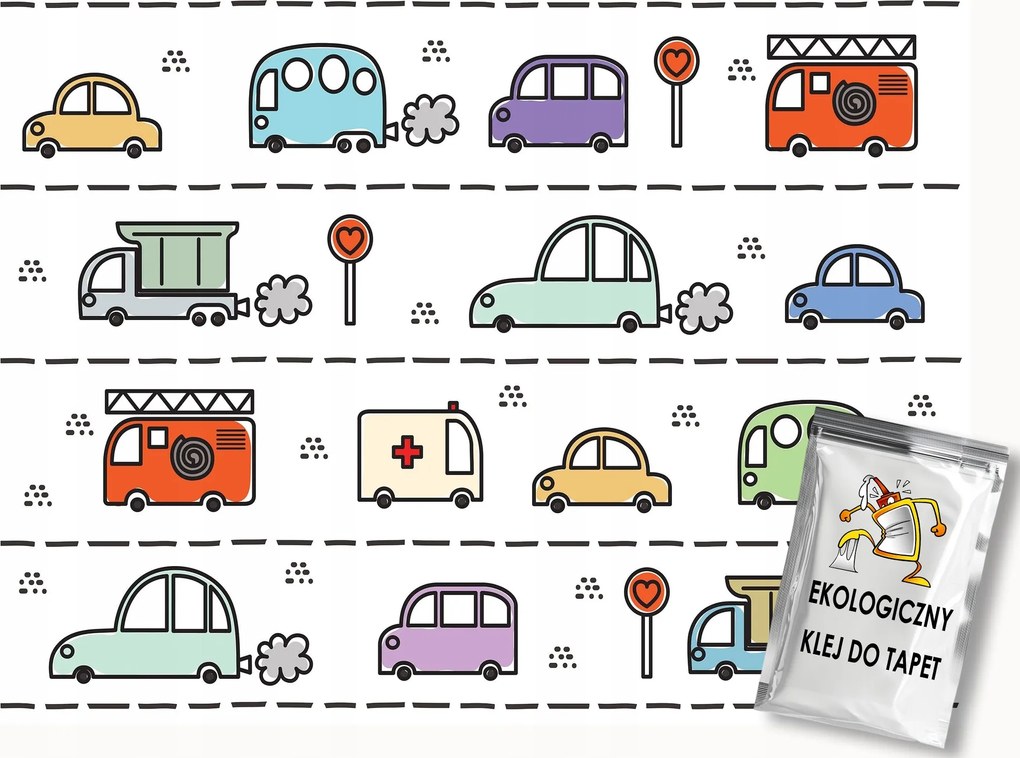 Fotótapéta Flizelina Járművek Autó Színes Gyerekszoba 300x210 ragasztó