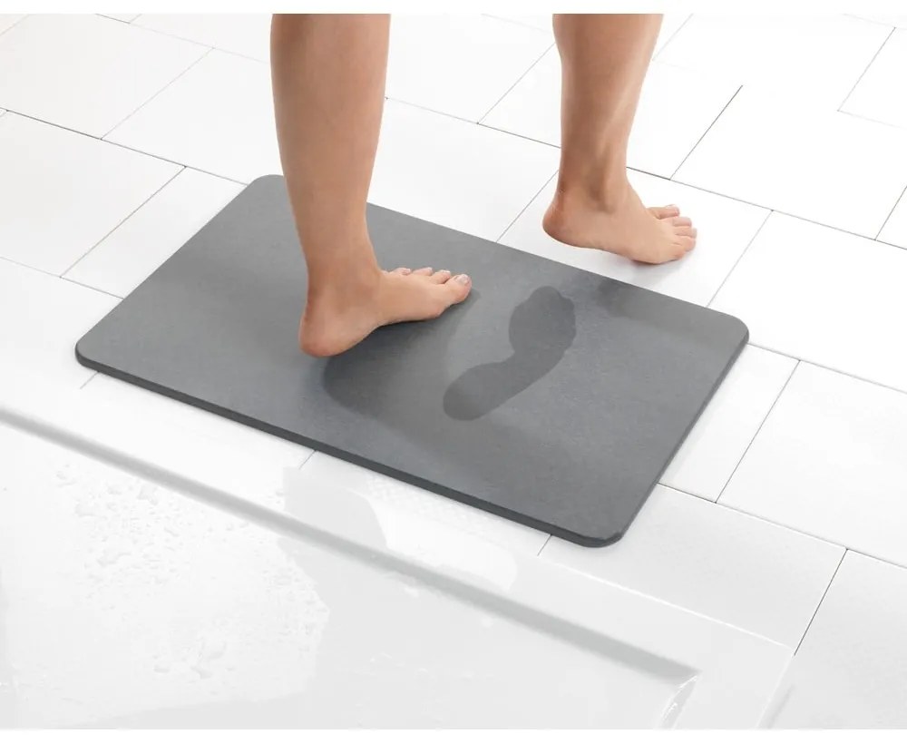 Szürke kovaföld fürdőszobai kilépő 39x60 cm Simi – Wenko