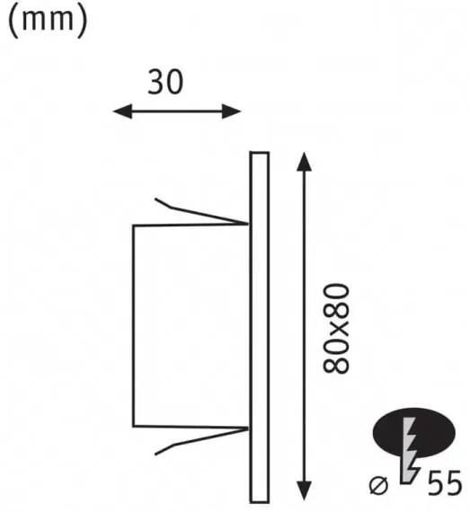 Paulmann 93093 - LED 1,2W lépcsővilágítás EDGE 230V